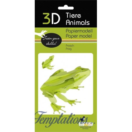 Maquette 3D en papier – Grenouille