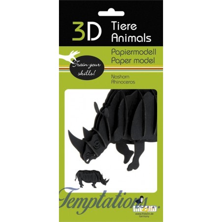 Maquette 3D en papier – Rhinocéros