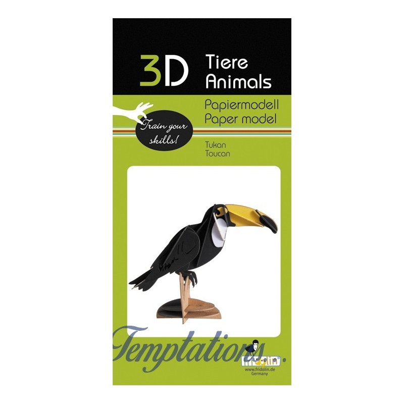 Maquette 3D en papier – Toucan